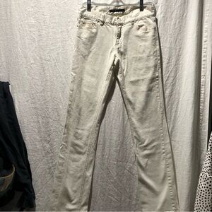 Marc Jacobs off white denim flare leg stretch white jean size 2